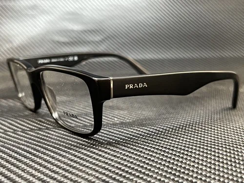 PRADA PR 16MV 1BO1O1 Matte Black Rectangle 57 mm Men 1