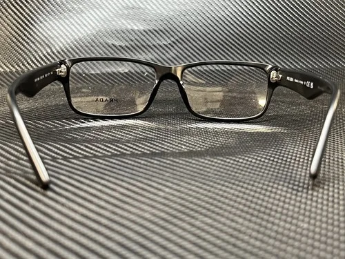PRADA PR 16MV 1BO1O1 Matte Black Rectangle 57 mm Men 4